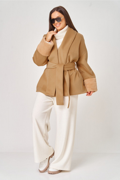 Пальто V&N Fashion 1073 охра - фото 5