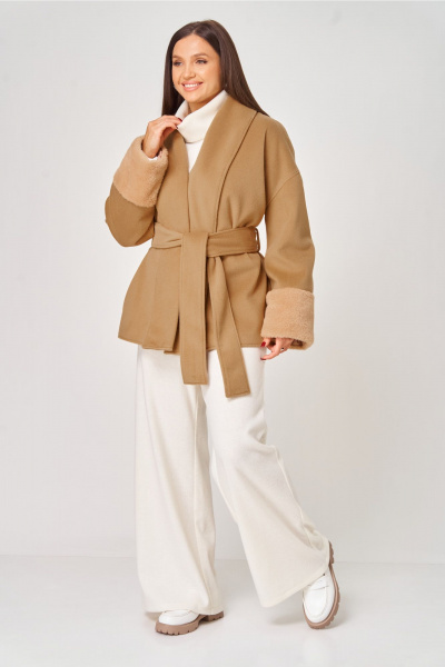 Пальто V&N Fashion 1073 охра - фото 2