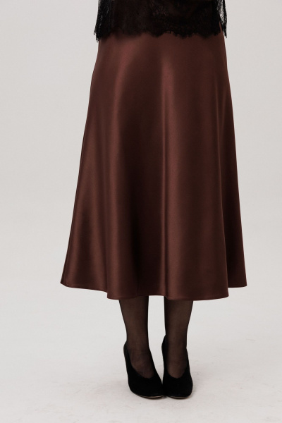 Юбка Anelli 1808 горький-шоколад - фото 5