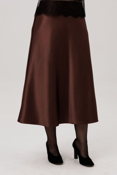 Юбка Anelli 1808 горький-шоколад - фото 3