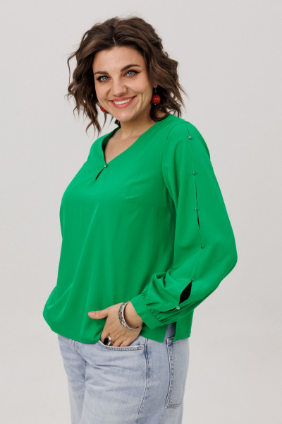 Блуза Anelli 1802 зеленый - фото 7