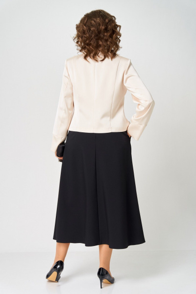 Жакет, юбка Aira Style 24134 молочно-черный - фото 8