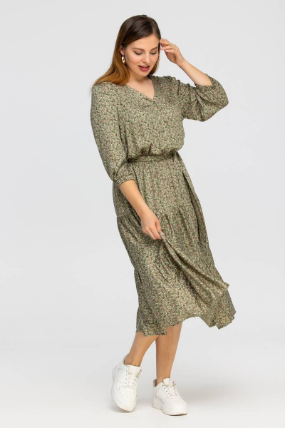 Платье из штапеля с воланами, длина 122 см, рост 173 см Vita 21с2-096VT-39-1 - фото 6