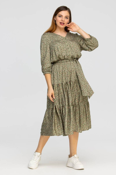 Платье из штапеля с воланами, длина 122 см, рост 173 см Vita 21с2-096VT-39-1 - фото 5