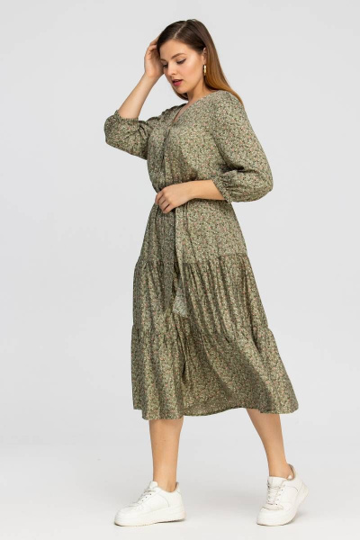 Платье из штапеля с воланами, длина 122 см, рост 173 см Vita 21с2-096VT-39-1 - фото 2