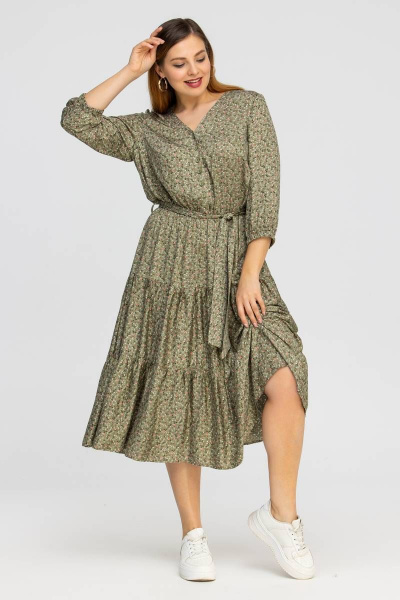 Платье из штапеля с воланами, длина 122 см, рост 173 см Vita 21с2-096VT-39-1 - фото 1