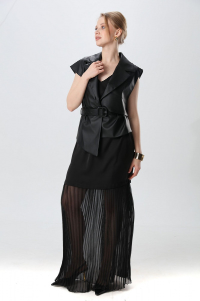 Платье NikVa 1017-1 чёрный - фото 13