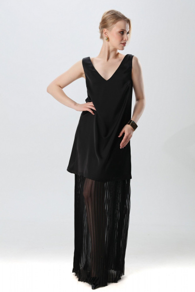 Жилет, платье NikVa 1018-1 чёрный - фото 7