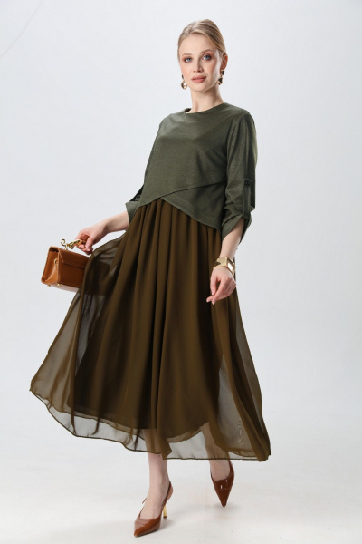 Платье NikVa 740-27 зелень - фото 2