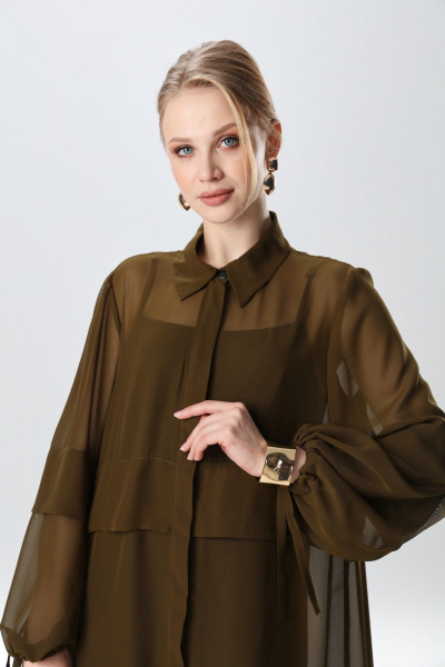 Платье NikVa 943-5 хаки - фото 2