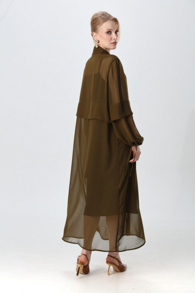 Платье NikVa 943-5 хаки - фото 6
