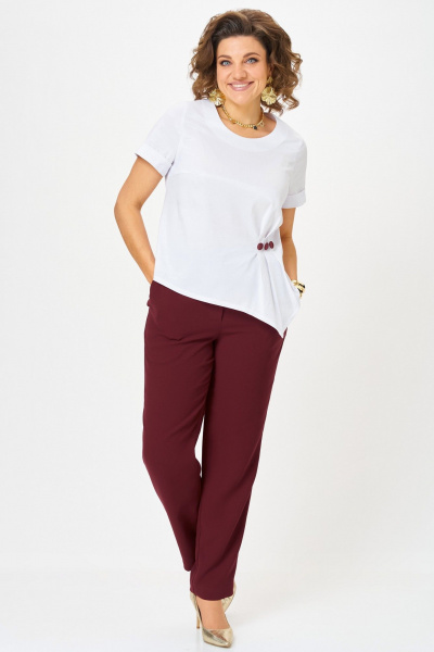 Блуза, брюки, брошь, жакет Angelina & Сompany 1289 - фото 4