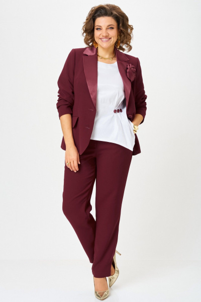 Блуза, брюки, брошь, жакет Angelina & Сompany 1289 - фото 3