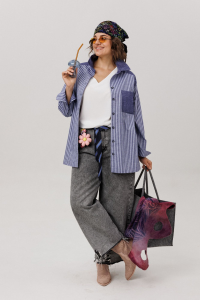 Рубашка Anelli 1800 предгрозовая_синь - фото 7