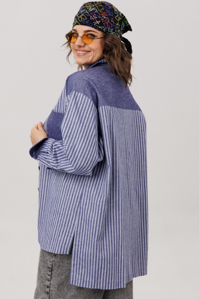 Рубашка Anelli 1800 предгрозовая_синь - фото 3