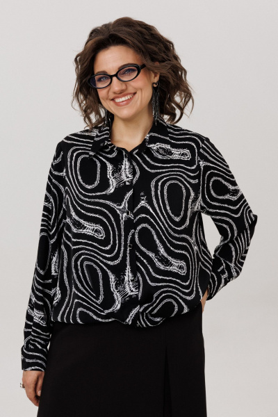 Рубашка Anelli 1663 мрамор_неро - фото 1