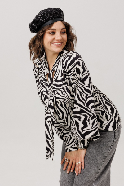 Блуза Anelli 1736 зебра_нью - фото 7
