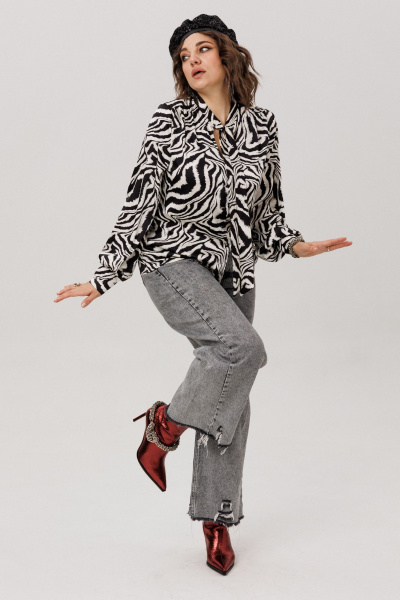 Блуза Anelli 1736 зебра_нью - фото 4