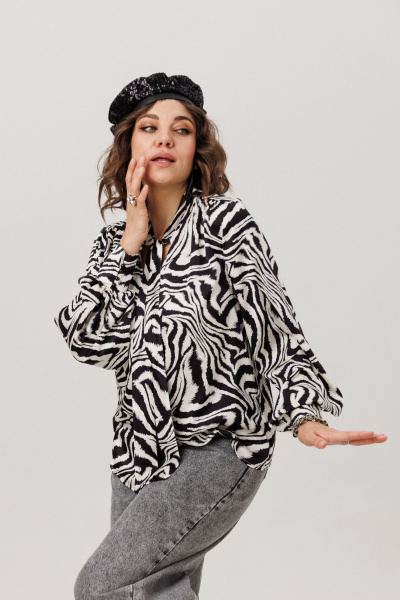 Блуза Anelli 1736 зебра_нью - фото 3