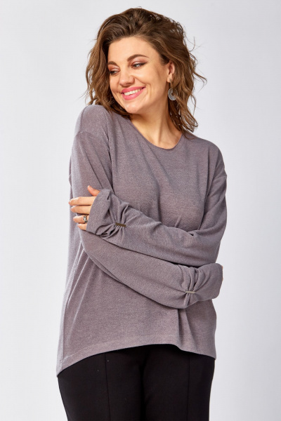 Лонгслив BegiModa 4154 фиолетовый-пепел - фото 5