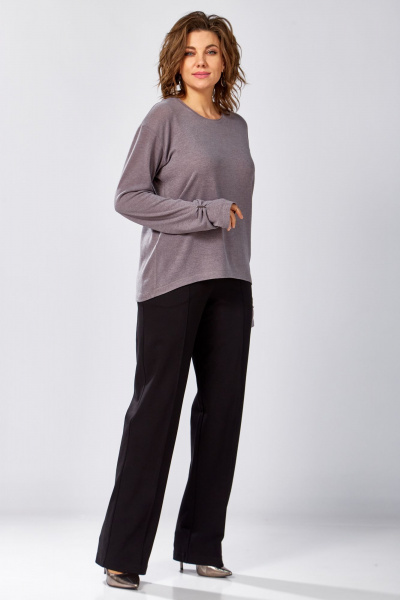Лонгслив BegiModa 4154 фиолетовый-пепел - фото 3