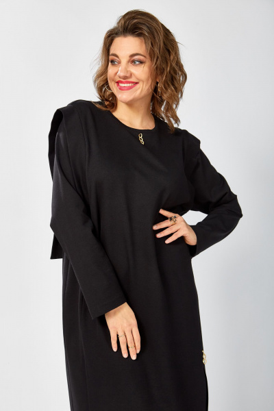 Платье BegiModa 1064 черный - фото 12