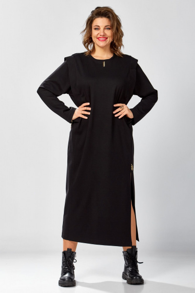 Платье BegiModa 1064 черный - фото 3