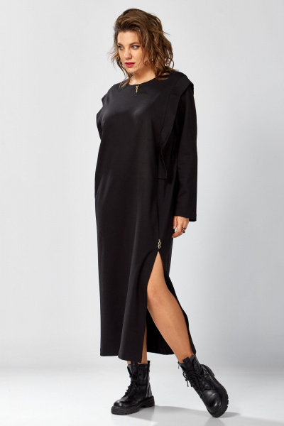 Платье BegiModa 1064 черный - фото 2