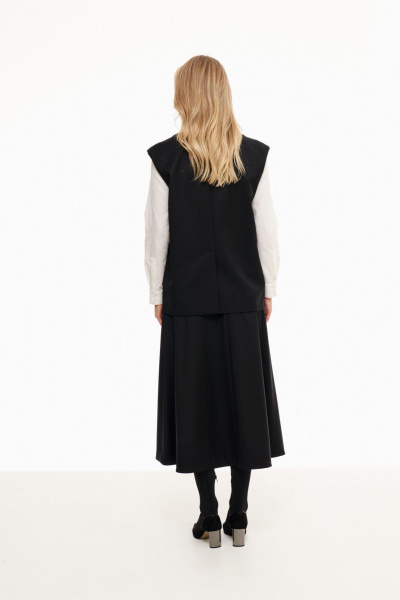 Черный демисезонный жилет свободного кроя Prestige 4913/1 черный - фото 2