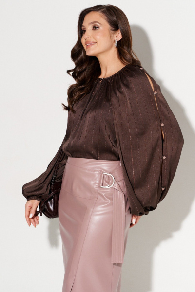 Блуза AltaModa 1052 коричневый - фото 3