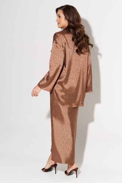 Блуза, юбка AltaModa 2015 светло-коричневый - фото 2