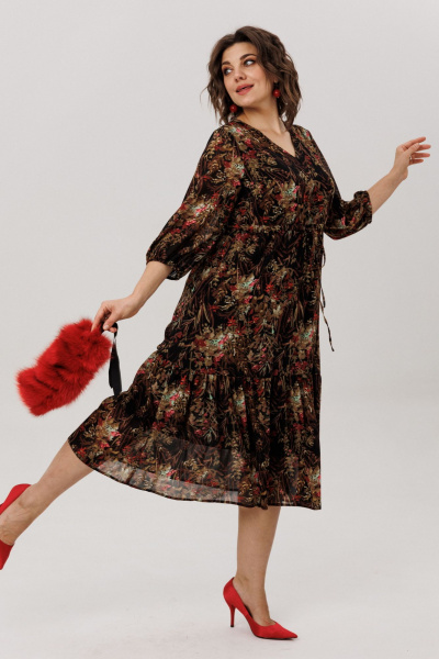 Платье Anelli 1805 шоколодная_виола - фото 8