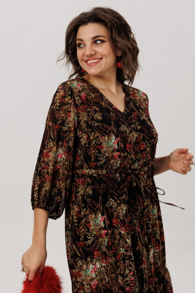 Платье Anelli 1805 шоколодная_виола - фото 7