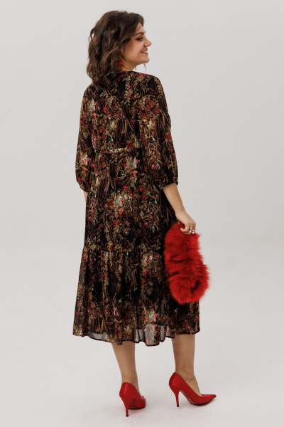 Платье Anelli 1805 шоколодная_виола - фото 4