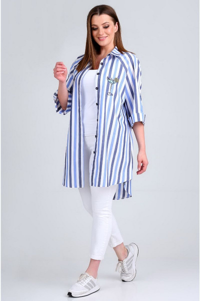 Рубашка Таир-Гранд 62406 полоска+синий - фото 3