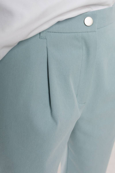 Шорты бермуды удлиненные из хлопка с карманами Madech 20161 голубой-тиффани - фото 4