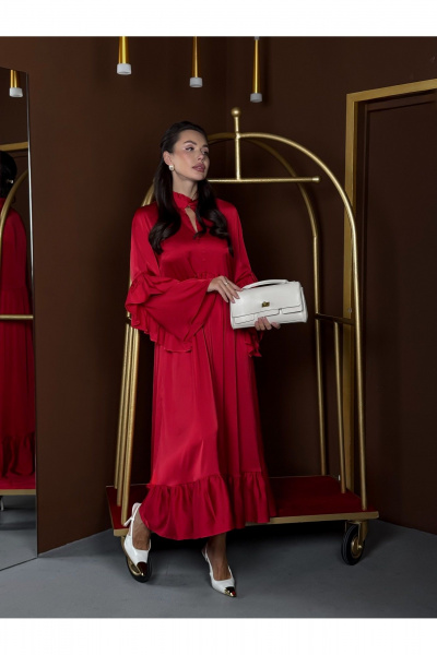Платье, ремень Pavlova 202 красный - фото 10