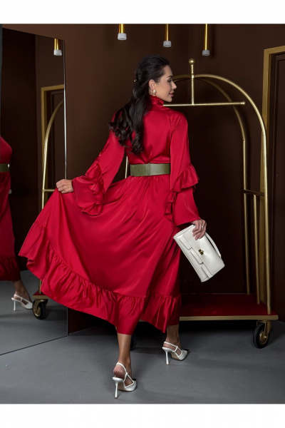 Платье, ремень Pavlova 202 красный - фото 8