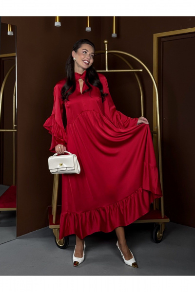 Платье, ремень Pavlova 202 красный - фото 1