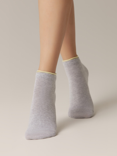 Носки CONTE ACTIVE светло-серый-желтый 12С-32СП - фото 3