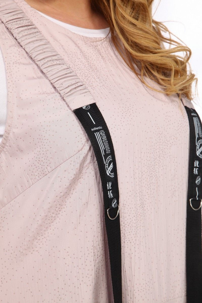 Бохо сарафан в сетке и текстиле с карманами Angelina & Сo 556/2 розовый - фото 5