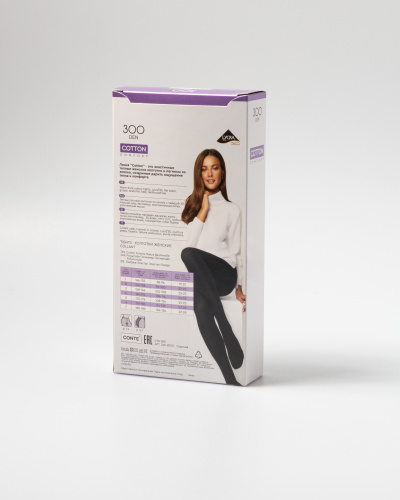 Колготки CONTE ELEGANT COTTON 300 nero 24С-87СП - фото 2