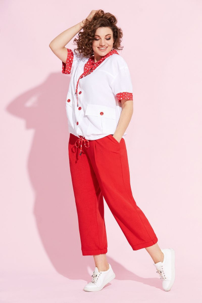 Брюки, бомбер Милора-стиль 912 красный - фото 1