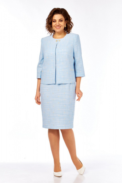 Жакет, платье SVT-fashion 602 голубой - фото 1
