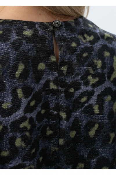 Платье Полинушка 602/3 фиолетово-жёлтый леопард - фото 4