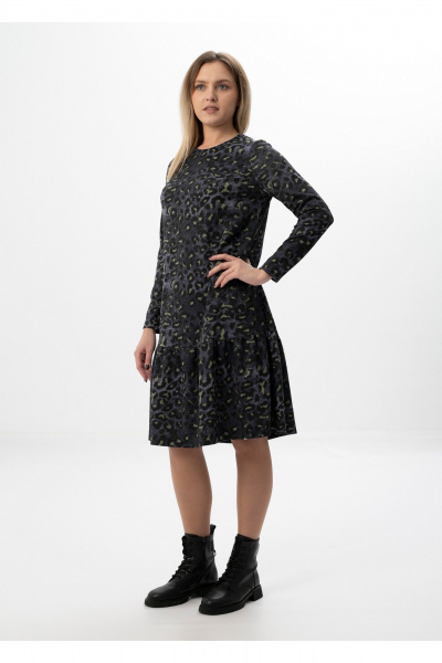 Платье Полинушка 602/3 фиолетово-жёлтый леопард - фото 2