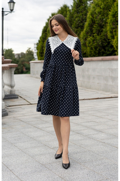 Платье Полинушка 625 темно-синий - фото 3