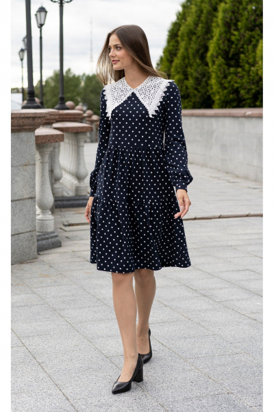 Платье Полинушка 625 темно-синий - фото 1