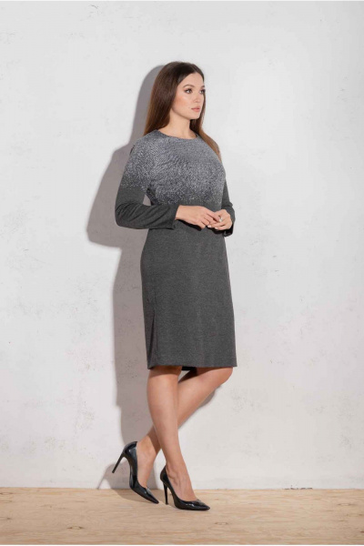 Платье Mislana 738 серый - фото 2