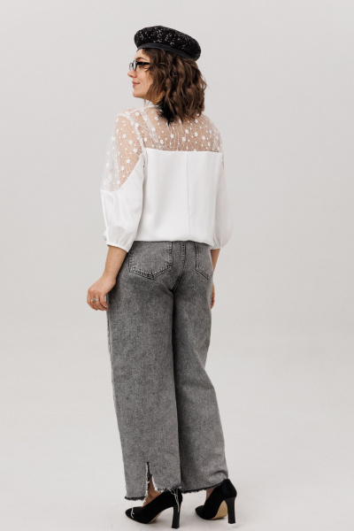 Блуза Anelli 1790 фарфоровое_кпужево - фото 8